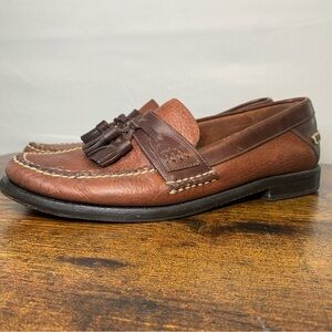 H.S. Trask Bozeman Loafers‎ Brown Leather Shoes Tassel Moccasin 9 M